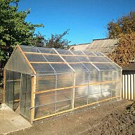 Теплица из волнового бесцветного шифера ИталПласт