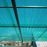 Навес с зеленым шифером