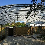 Арочный навес из шифера ИталПласт