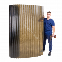 Прозрачный шифер ИталПласт волновой (бронза) 